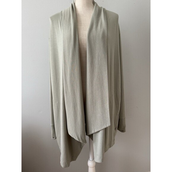 Athleta Sweaters - Athleta‎ Pranayama Restore Rib Wrap in Sage Green Women’s Size XL Pockets Lounge